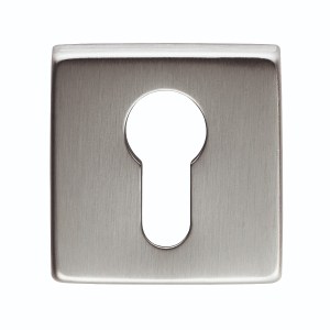 MANITALĀ® Square Euro Profile Escutcheon - Satin Chrome - 50 x 50mm