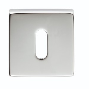 MANITALĀ® Square Standard Key Escutcheon - Polished Chrome