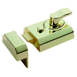 EUROSPEC® Contract Rim Cylinder Nightlatch 60mm - Brass plated