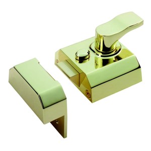 EUROSPEC® Deadlocking Rim Cylinder Nightlatch 40mm - Brass plated