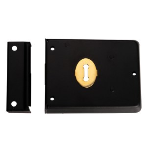 EUROSPEC® Traditional Rim Deadlock - Black - 4x3"