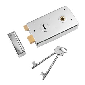 EUROSPEC® Traditional Rim Deadlock - Polished Chrome - 5.5" x 3"