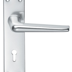 EUROSPECĀ® Aluminium Lever on Lock Backplate - Satin Aluminium - 152mm x 41mm - 57mm c/c