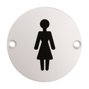 EUROSPEC® Signage Female Symbol - Satin Stainless Steel - 76 x 1.5mm