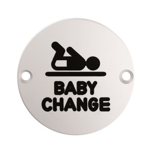EUROSPEC® Signage Baby Change Symbol - Satin Stainless Steel - 76 x 1.5mm