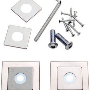 EUROSPECĀ® Square Rose Kit - Polished Stainless Steel/Satin Stainless Steel