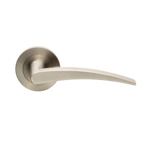 EUROSPEC® Volantes Designer Lever on Threaded Rose - Satin Stainless Steel