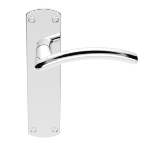SEROZZETTAĀ® Serozzetta Tres Lever on Latch Backplate - Polished Chrome - 42mm x 170mm