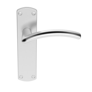 SEROZZETTAĀ® Serozzetta Tres Lever on Latch Backplate - Satin Chrome - 42mm x 170mm