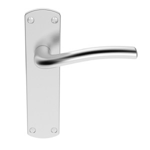 SEROZZETTAĀ® Serozzetta Cuatro Lever on Latch Backplate - Satin Chrome - 42mm x 170mm