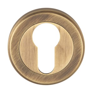 SEROZZETTAĀ® Serozzetta Euro Profile Escutcheon - Antique Brass