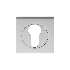 SEROZZETTAĀ® Serozzetta Square Euro Profile Escutcheon - Polished Chrome - 52mm dia.