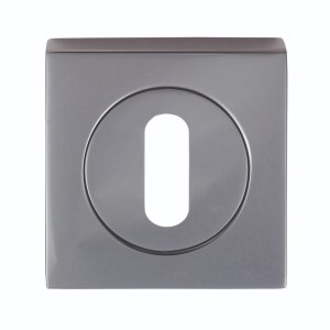 SEROZZETTAĀ® Serozzetta Square Standard Lock Profile Escutcheon - Black Nickel - 52mm dia.