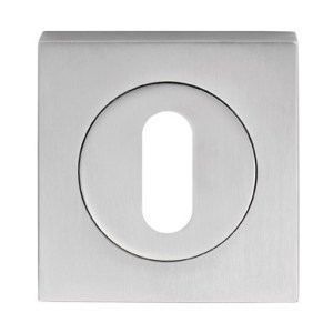 SEROZZETTAĀ® Serozzetta Square Standard Lock Profile Escutcheon - Polished Chrome - 52mm dia.