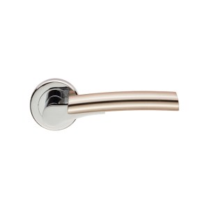 SEROZZETTAĀ® Serozzetta Valiant Lever on Rose - Polished Chrome/Satin Nickel - 128mm