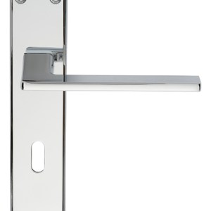 SEROZZETTAĀ® Serozzetta Zone Lever on Lock Backplate - Polished Chrome - 180mm x 40mm