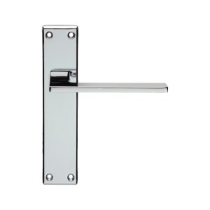 SEROZZETTAĀ® Serozzetta Zone Lever on Latch Backplate - Polished Chrome - 180mm x 40mm