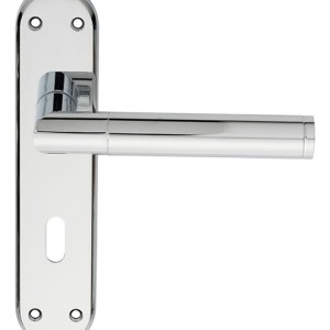 SEROZZETTAĀ® Serozzetta Scope Lever on Lock Backplate - Polished Chrome - 180 x 44mm