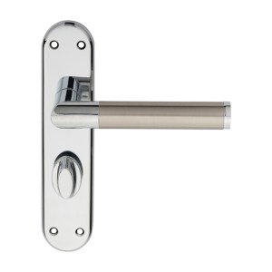 SEROZZETTAĀ® Serozzetta Scope Lever on WC Backplate - Polished Chrome/Satin Nickel - 180 x 40mm