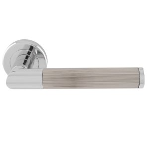 SEROZZETTAĀ® Serozzetta Trend Lines Lever On rose Polish Chrome / Duel FInish - Polished Chrome/Satin Nickel