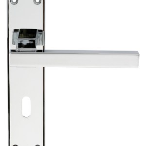 SEROZZETTAĀ® Serozzetta Stratus Lever on Lock Backplate - Polished Chrome - 180mm x 40mm