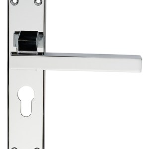 SEROZZETTAĀ® Serozzetta Stratus Lever on Euro Lock Backplate - Polished Chrome - 180mm x 40mm