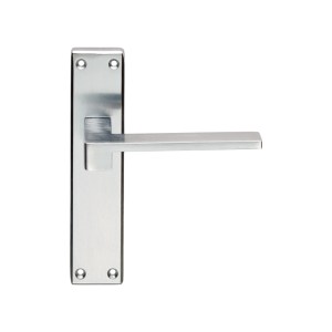 SEROZZETTAĀ® Serozzetta Equi Lever on Latch Backplate - Satin Chrome - 180mm x 40mm