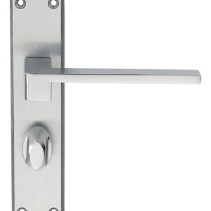 SEROZZETTAĀ® Serozzetta Equi Lever on WC Backplate - Satin Chrome - 180mm x 40mm