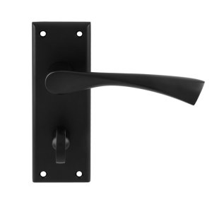 SEROZZETTAĀ® Serozzetta Venti Lever on Bathroom Backplate - Black - 57mm