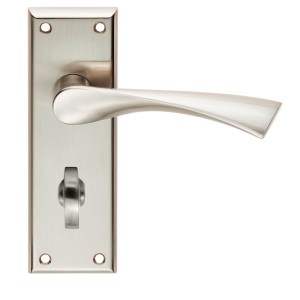 SEROZZETTAĀ® Serozzetta Venti Lever on Bathroom Backplate - Satin Nickel - 57mm