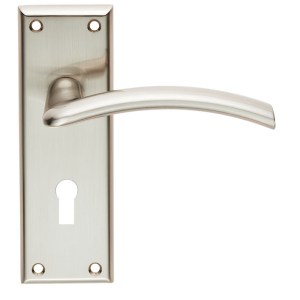SEROZZETTAĀ® Serozzetta Trenta Lever on Lock Backplate - Satin Nickel - 57mm