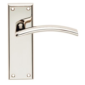 SEROZZETTAĀ® Serozzetta Trenta Lever on Latch Backplate - Polished Nickel