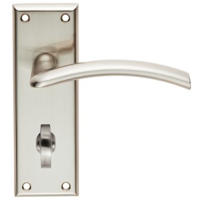 SEROZZETTAĀ® Serozzetta Trenta Lever on Bathroom Backplate - Satin Nickel - 57mm