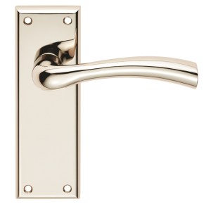 SEROZZETTAĀ® Serozzetta Cinquanta Lever on Latch Backplate - Polished Nickel