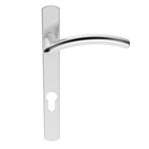 SEROZZETTA® Serozzetta Verde Lever on Narrow Plate (R/H) - Satin Chrome - 220mm x 26mm - 92mm c/c