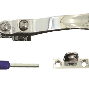 CARLISLE BRASSĀ® Locking Casement Fastener - Polished Chrome - 57mm x 13mm