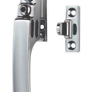 CARLISLE BRASSĀ® Locking Casement Fastener with Night Vent - Polished Chrome - 16mm x 60mm