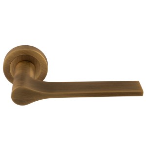 MANITALĀ® Manital Vela Lever on Round Rose - Antique Brass