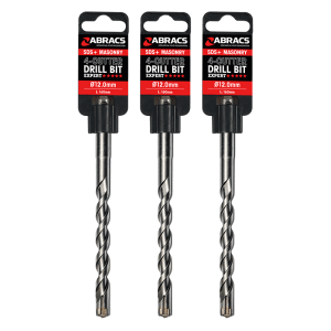 ABRACSĀ® 12.0mm x 310mm SDS+ Masonry Drill Bit - 4 Cutter