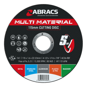 ABRACS® 115x1.6x22mm Multi-Material 5in1 Cutting Disc (in Tin)