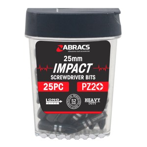 ABRACSĀ® 25mm Impact S/D Bit PZ2 (25pc)