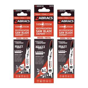ABRACS® Demolition Reciprocating Saw Blade 150mm x 22mm x 1.6mm
