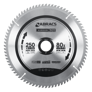 ABRACSĀ® TCT Blade 250mm x 30mm x 80T - Aluminium