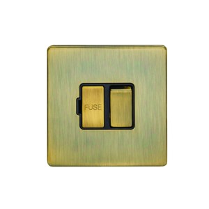EUROLITEĀ® Concealed 3mm Switched Fuse Spur - Antique Brass (Black)