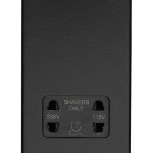 EUROLITEĀ® Concealed 3mm Shaver Socket - Matt Black (Black)