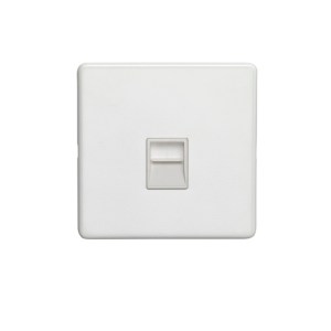 EUROLITEĀ® Concealed 3mm Telephone Slave - Matt White (White)