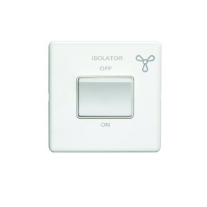EUROLITEĀ® Concealed 3mm Fan Switch - Matt White (White)