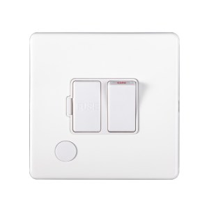 EUROLITEĀ® Concealed 3mm Switched Fuse Spur - Matt White (White)