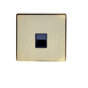 EUROLITEĀ® Concealed 3mm Telephone Slave - Antique Brass (Black)