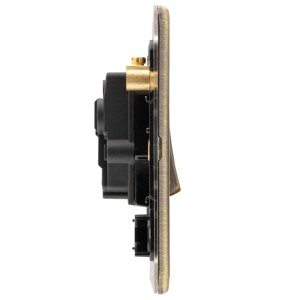 EUROLITEĀ® Concealed 3mm 20Amp Switch - Antique Brass (Black)